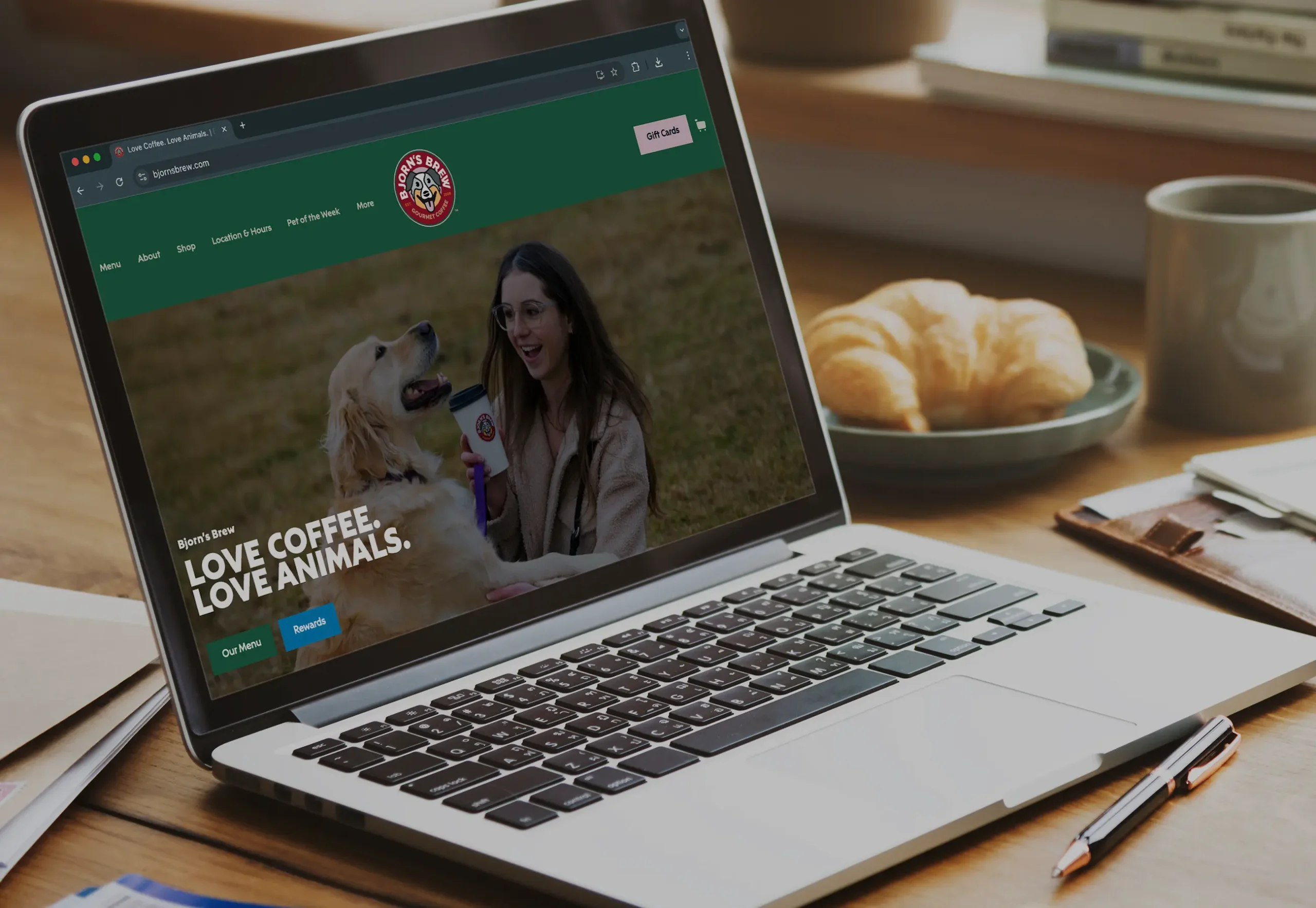 Mobile-friendly website design and digital strategy for a local coffee brand